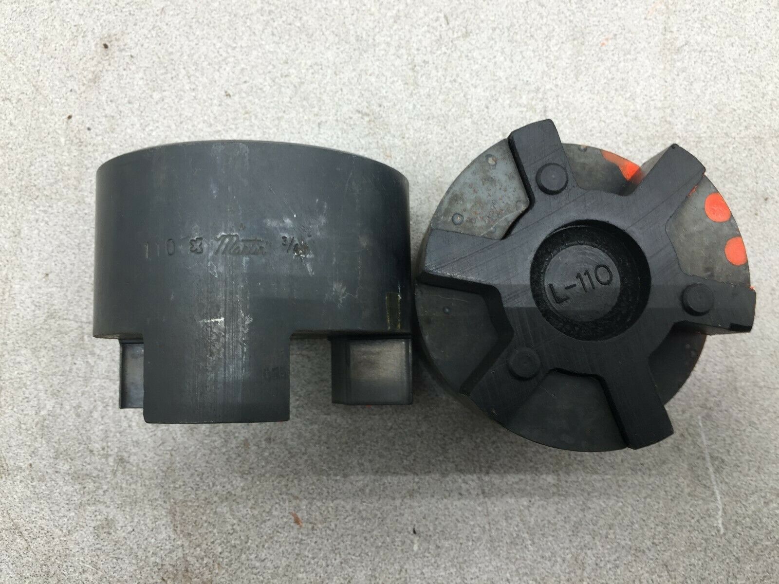 NEW NO BOX MARTIN 110 3/4" SET OF JAW COUPLINGS WITH SPIDER INSERT 110 3/4