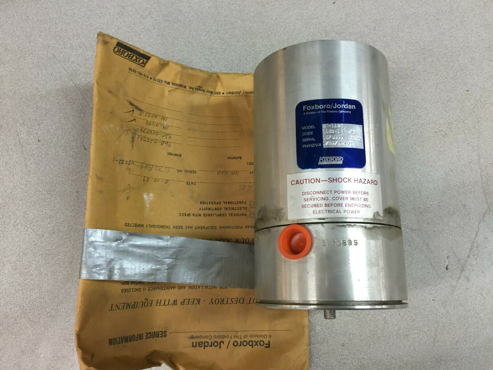 NEW NO BOX FOXBORO/JORDAN 120VAC 1PH SERVO MOTOR SM-1120