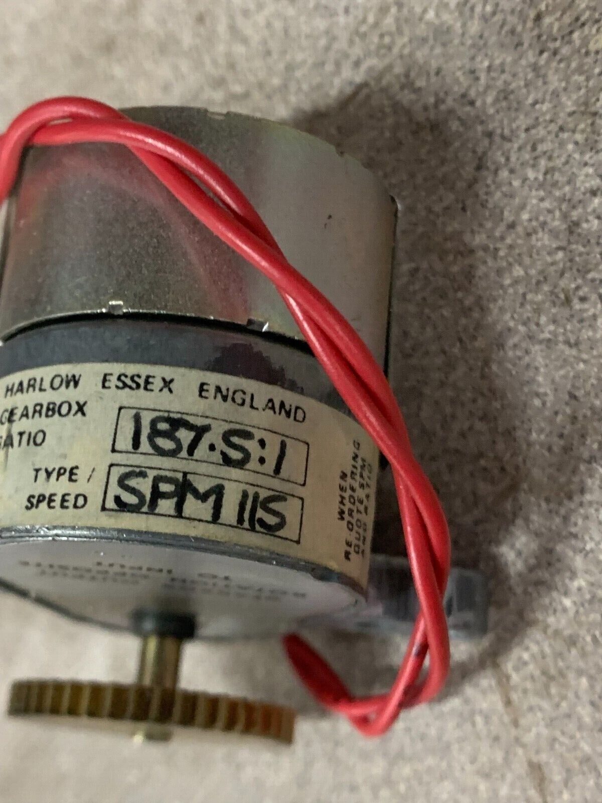 NEW NO BOX ELREMCO D78 QS GEARBOX 187.5:1 RATIO SPM 115 SPM 105B