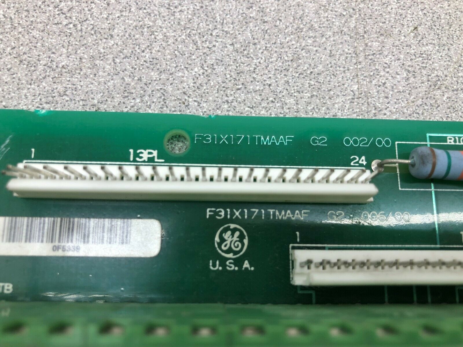 USED GE FANUC MICRO APPLICATION TB TERMINAL RELAY CARD F31X171TMAAF / 531X171T