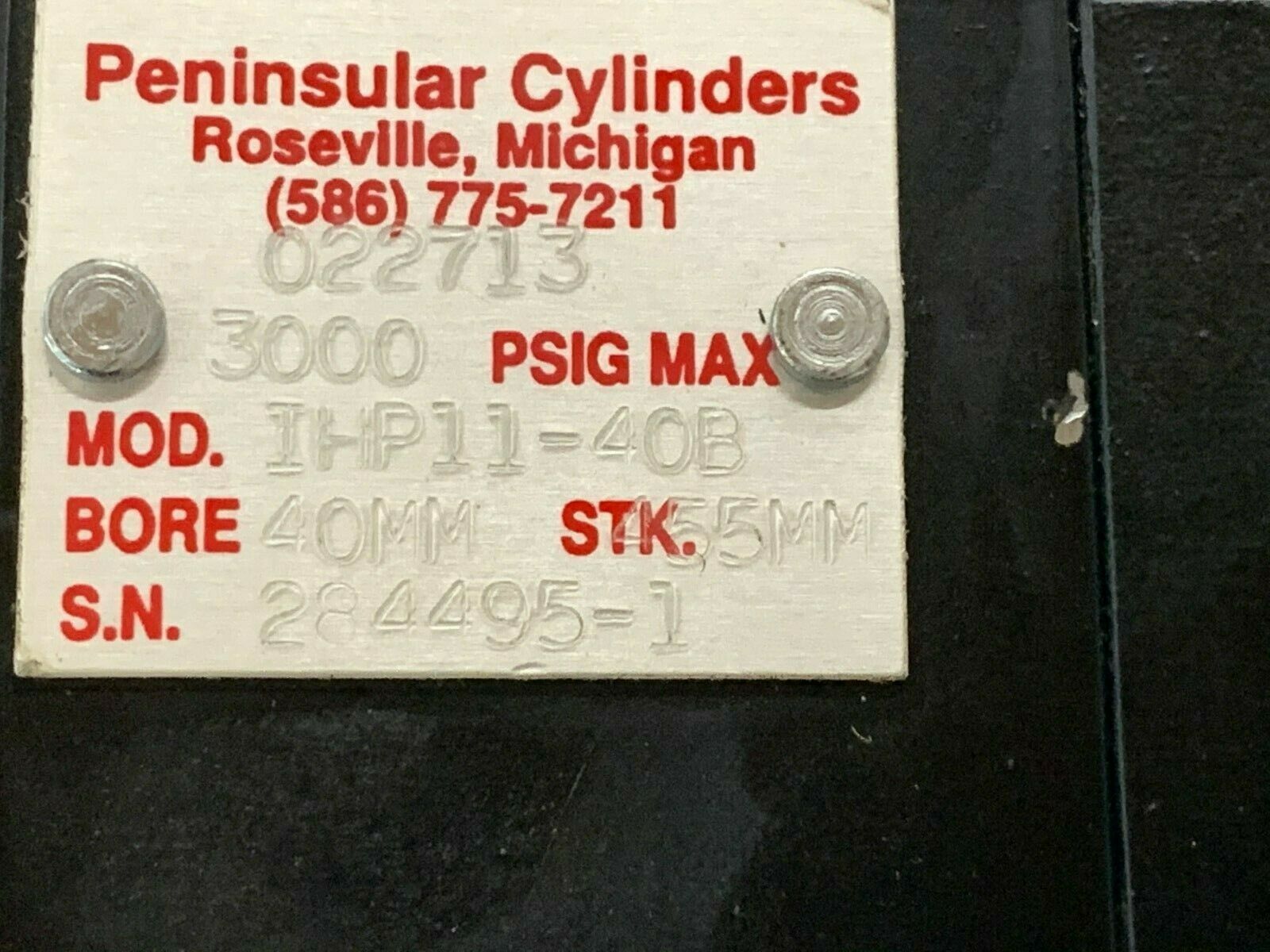 NEW NO BOX PENINSULAR CYLINDER 40MM BORE 455MM STROKE IHP11-40B