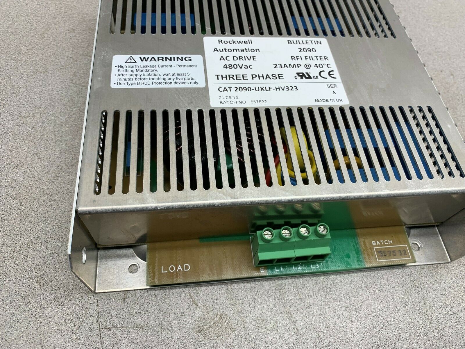 NEW TAKEOUT ALLEN-BRADLEY RFI FILTER 2090-UXLF-HV323 SERIES A