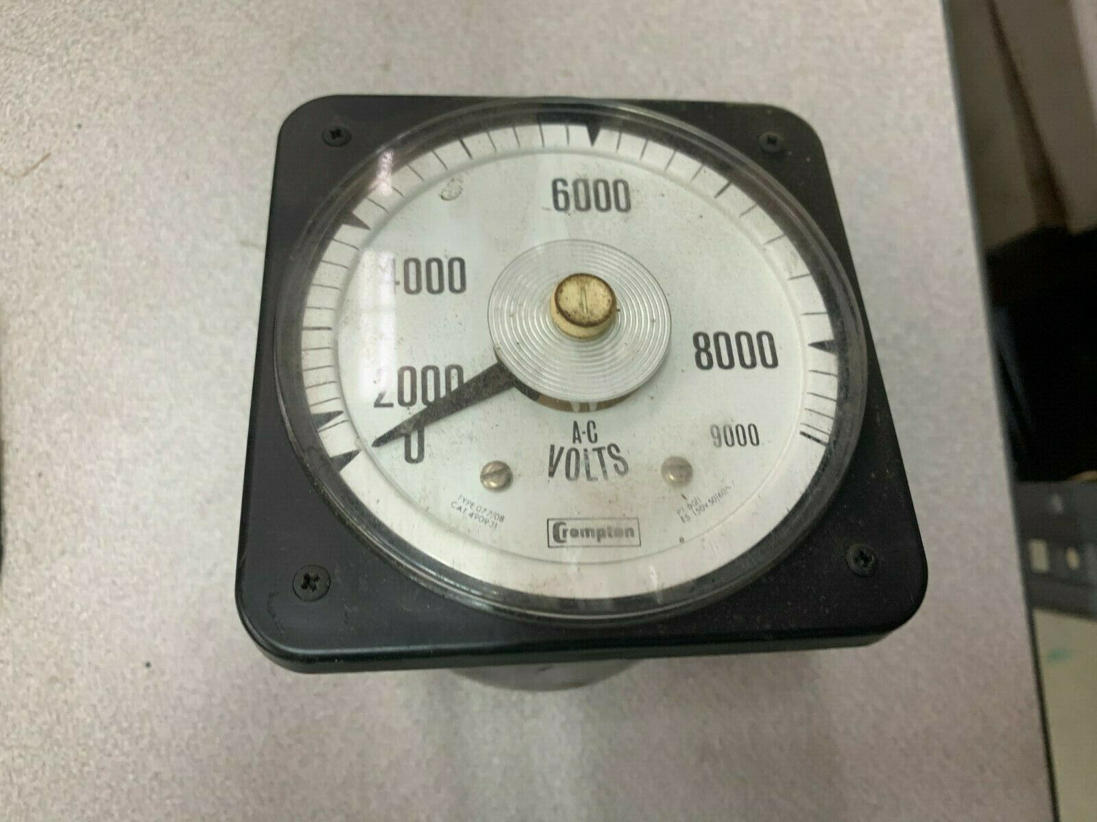 USED CROMPTON 077-08 ACV METER VA-PZUY