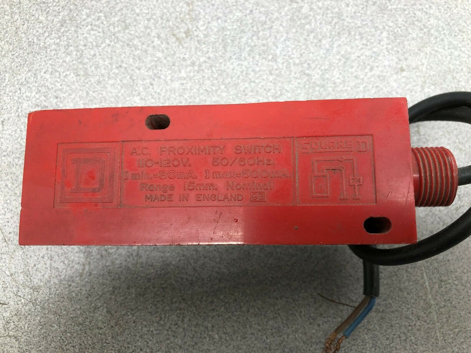 USED SQUARE D 120 VAC AC PROXIMITY SWITCH 9007 PS102