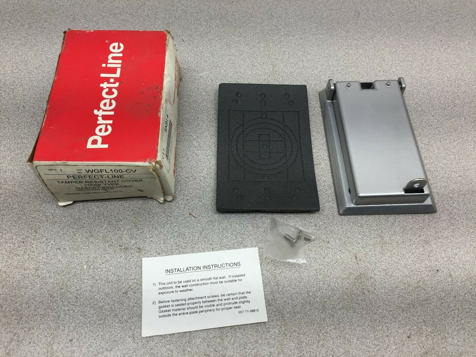 NEW IN BOX PERFECT-LINE TAMPER RESISTANT COVER WGFL100-CV