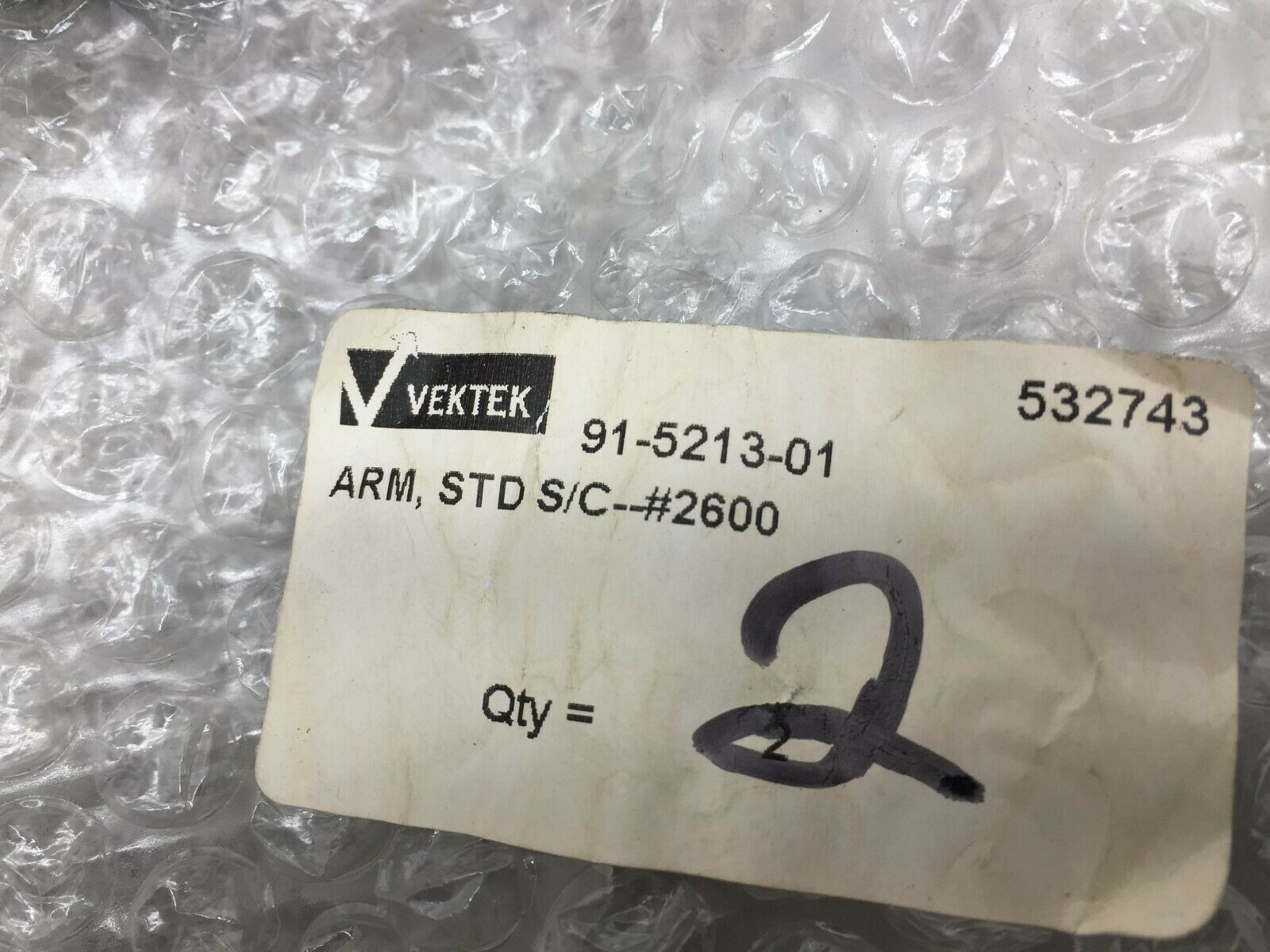 NEW NO BOX VEKTEK STD ARM 91-5213-01