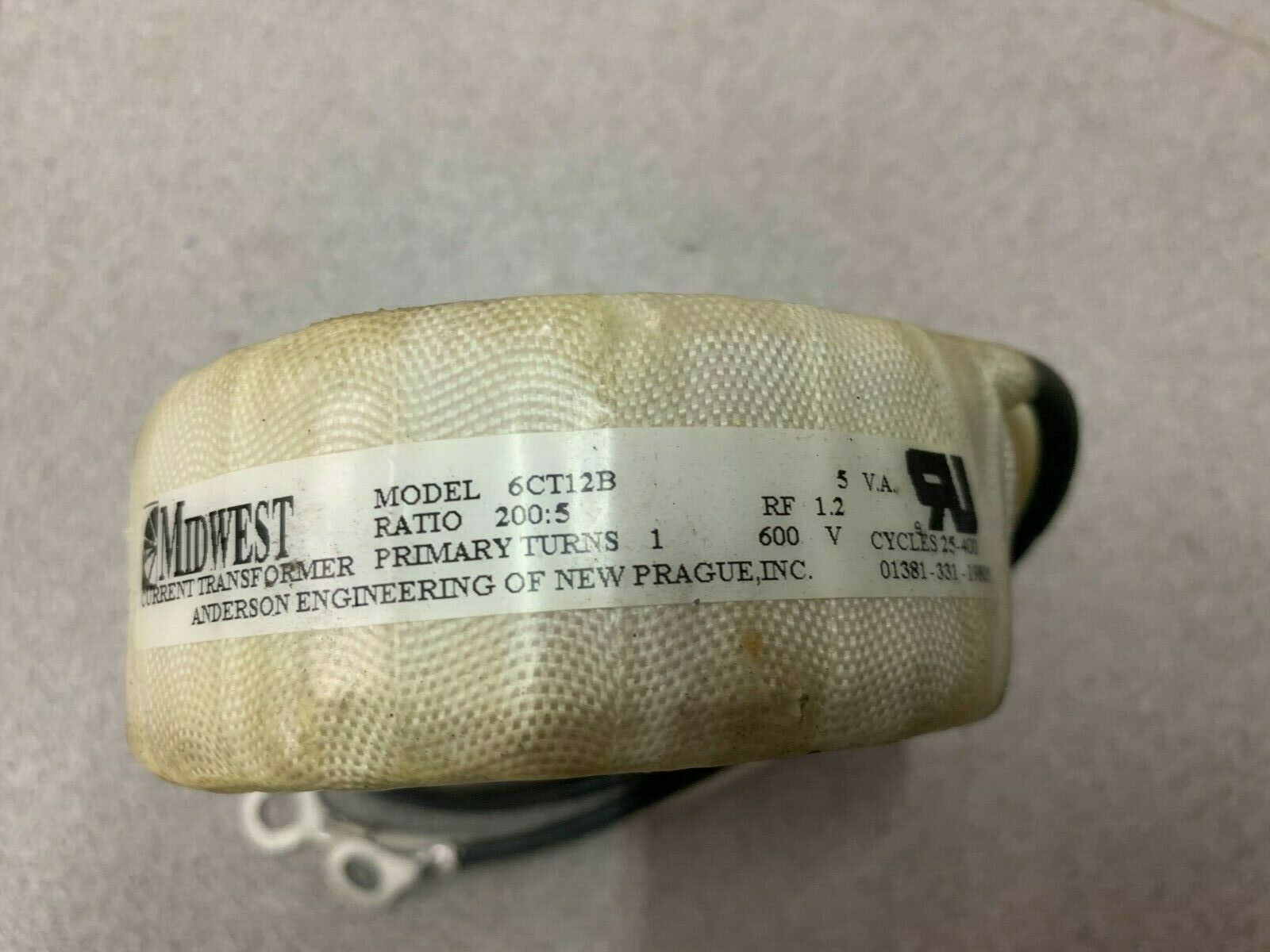 NEW NO BOX MIDWEST CURRENT TRANSFORMER 6CT12B