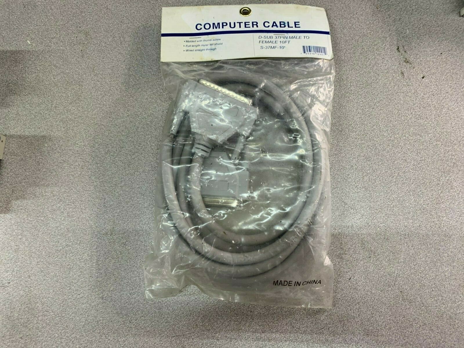 NEW IN PACKAGE PAN PACIFIC COMPUTER CABLE S-37MF-10