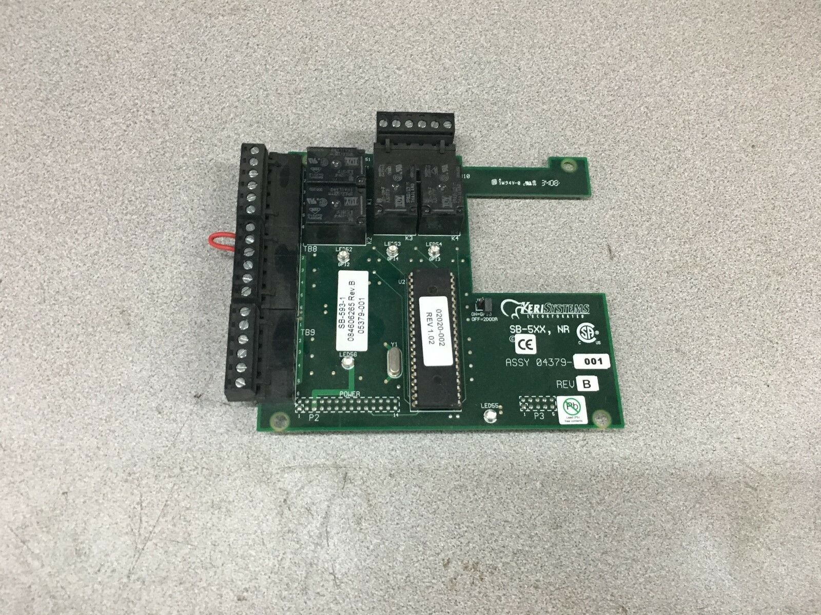 NEW NO BOX KERI SYSTEMS SB-593-1 SATELLITE BOARD 05379-001