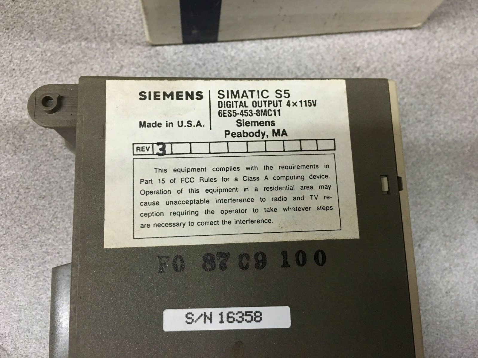 NEW IN BOX SIEMENS SIMATIC S5 DIGITAL OUTPUT MODULE 6ES5 453-8MC11