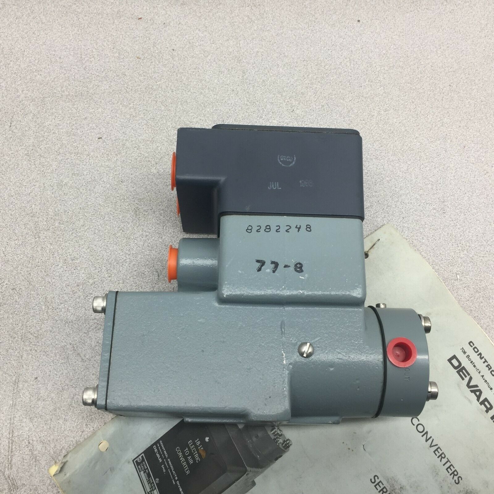 NEW NO BOX DEVAR 0-300 FT ELECTRIC TO AIR CONVERTER 18-150-2-SC