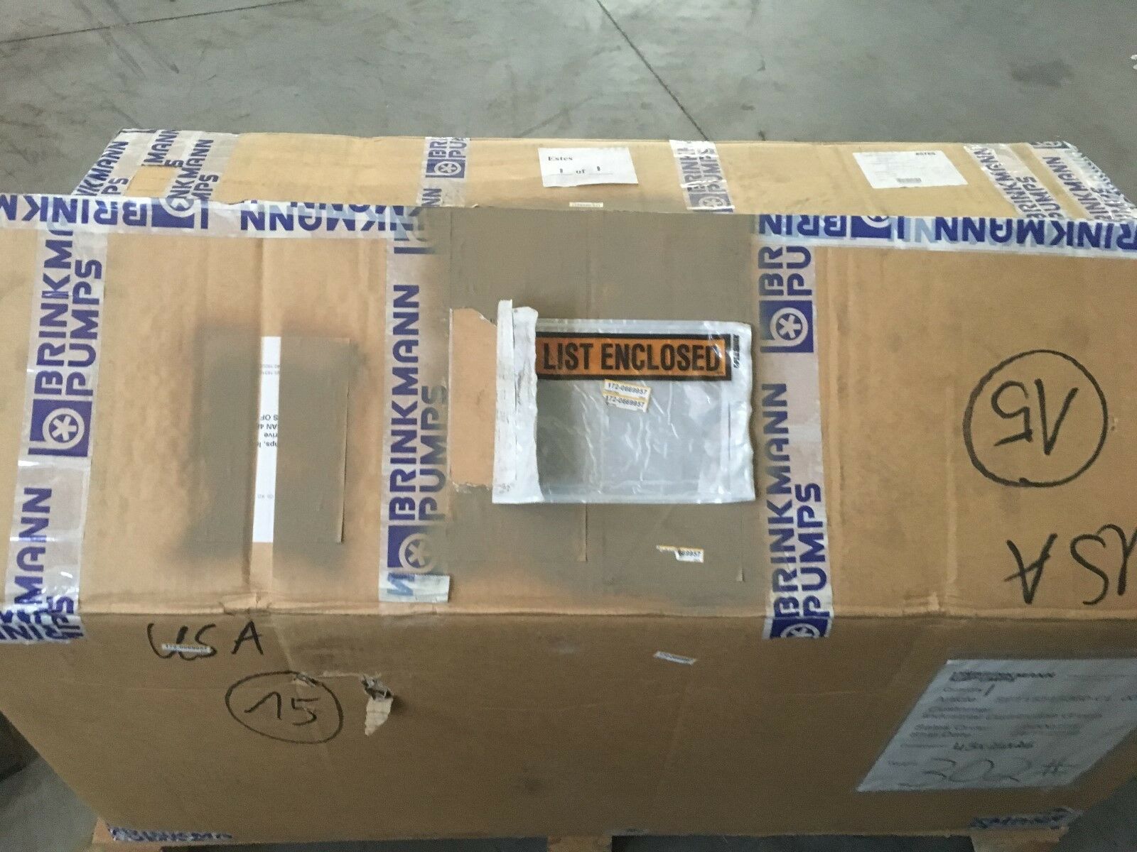 NEW IN BOX BRINKMANN TANK PUMP WITH 5HP MOTOR SFT1554S360-CL +001