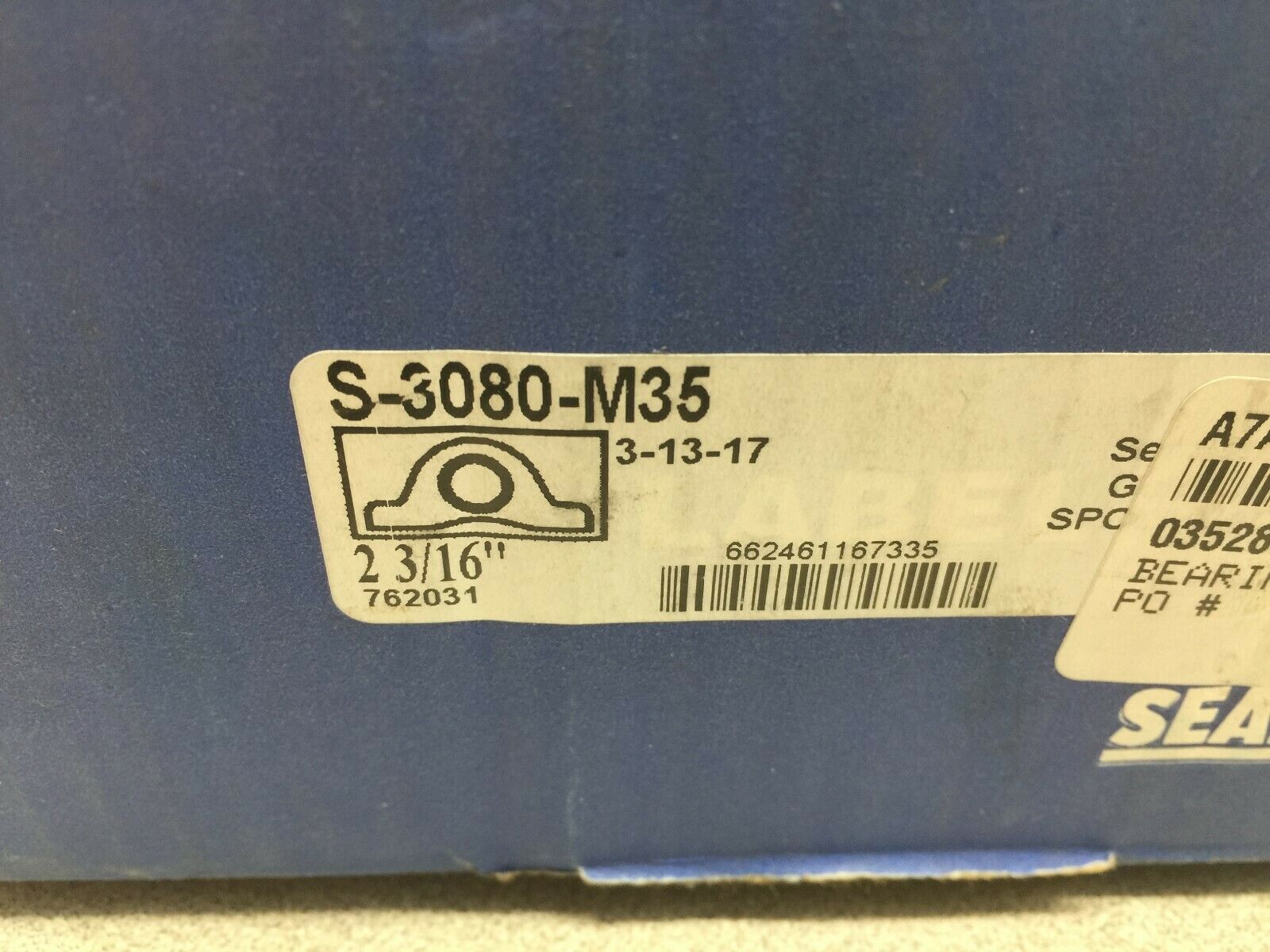 NEW IN BOX SEALMASTER 2-3/16 2HOLE PILLOW BLOCK BEARING S-3080-M35