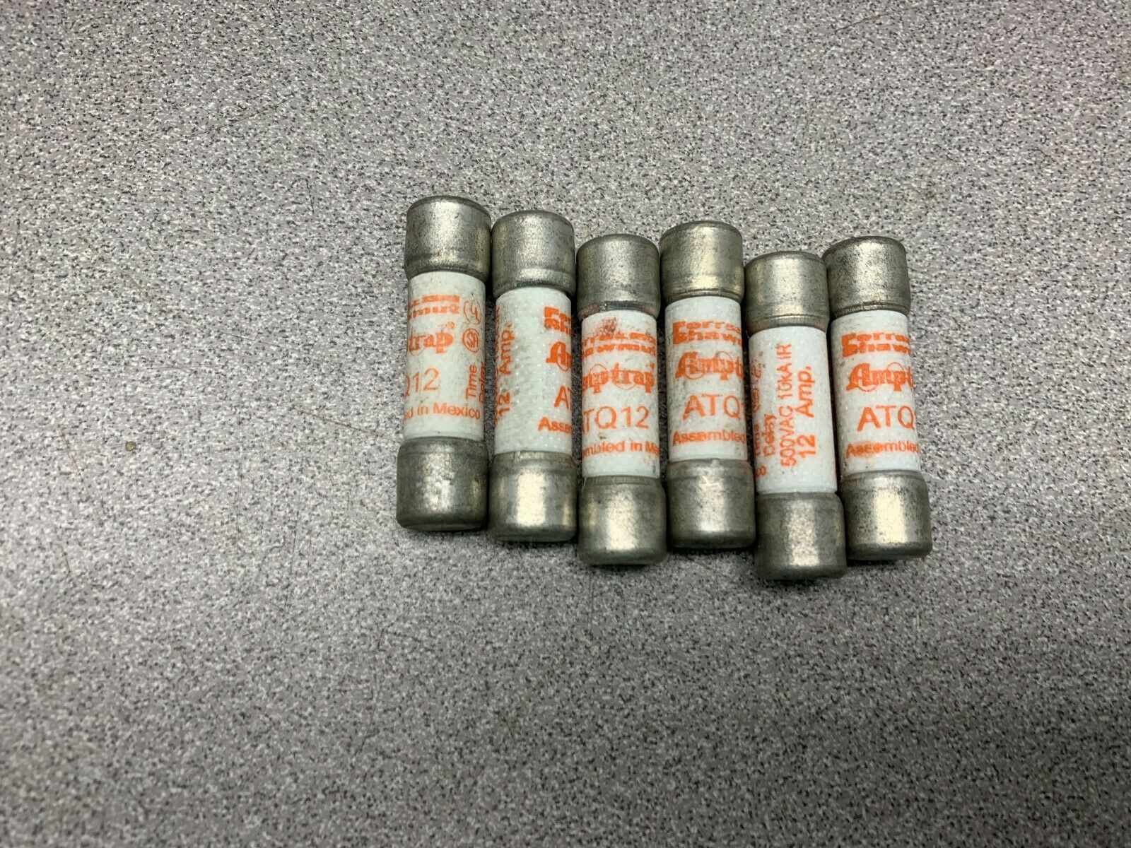 LOT OF 6 NEW NO BOX AMP TRAP FUSE ATQ12