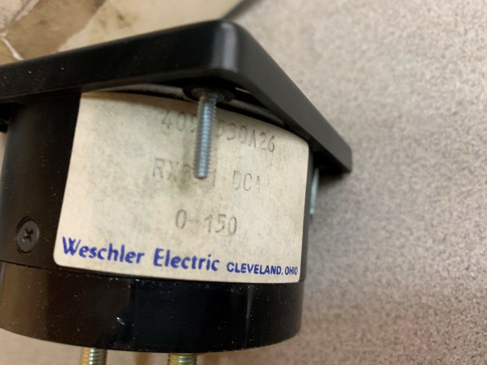 NEW IN BOX WESCHLER 0-150 ADC PANEL METER 409C530A26
