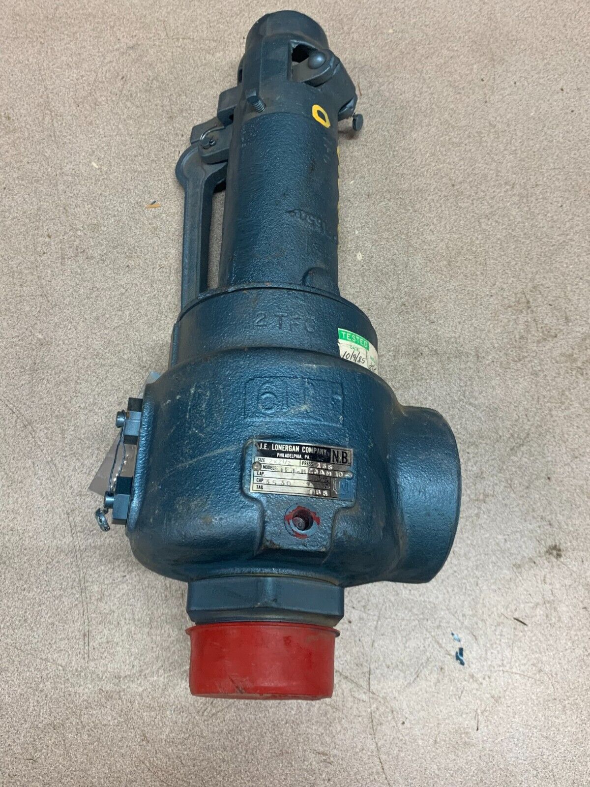 NEW J.E. LONERGAN 2x2-1/2" SET PRESS. 135 RELIEF VALVE EIFJ-H2JAM 10