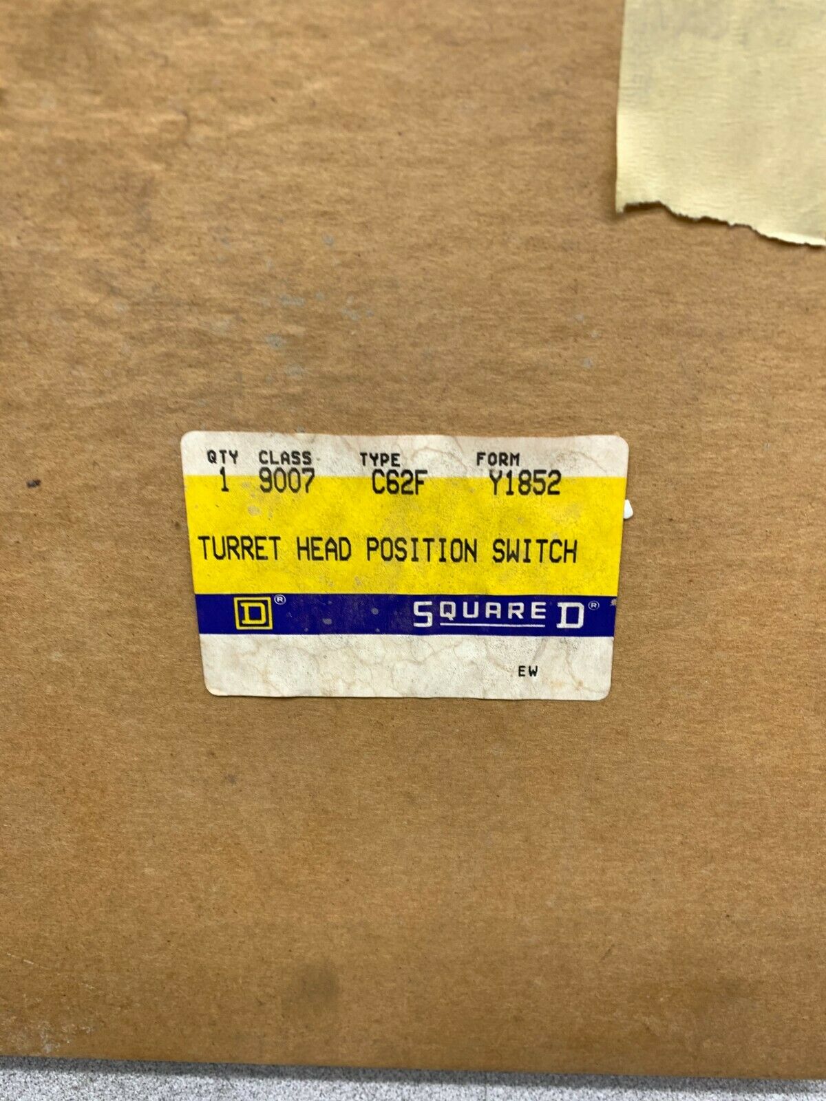 NEW SQUARE D LIMIT SWITCH RECEPTACLE 9007 CT62 Y1852