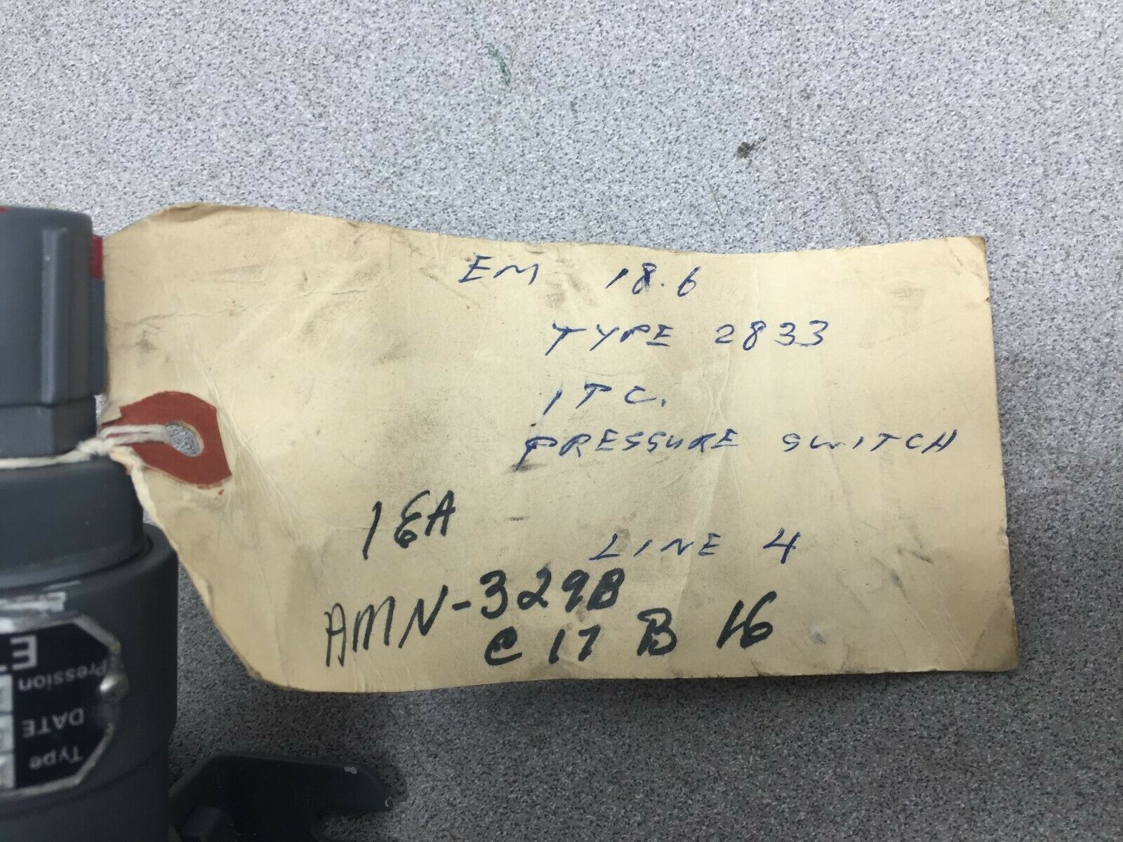 NEW NO BOX ETNA 16.6 BAR PRESSURE SWITCH D.2833.Y