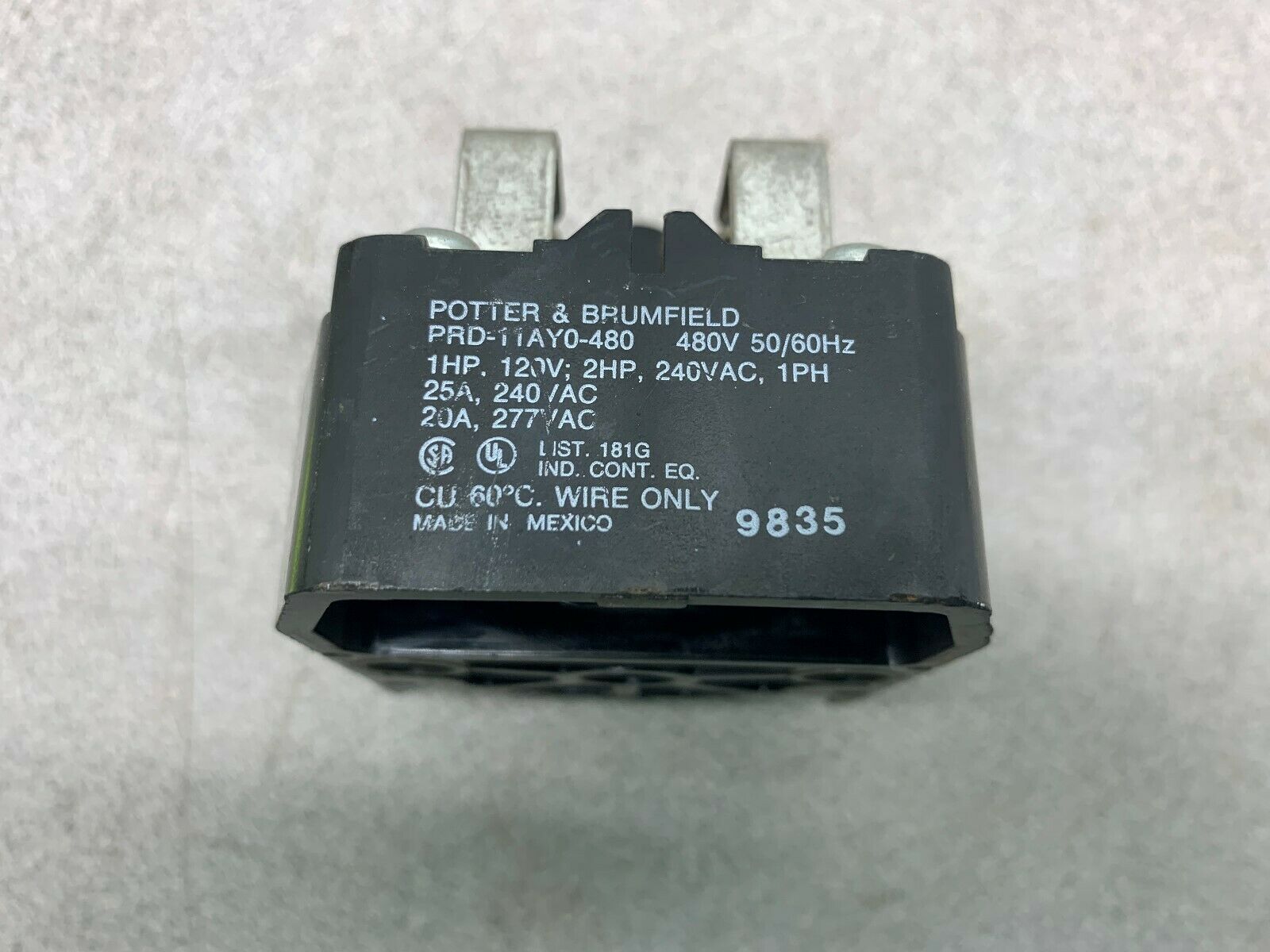 USED POTTER AND BRUMFIELD RELAY PRD-11AY0-480