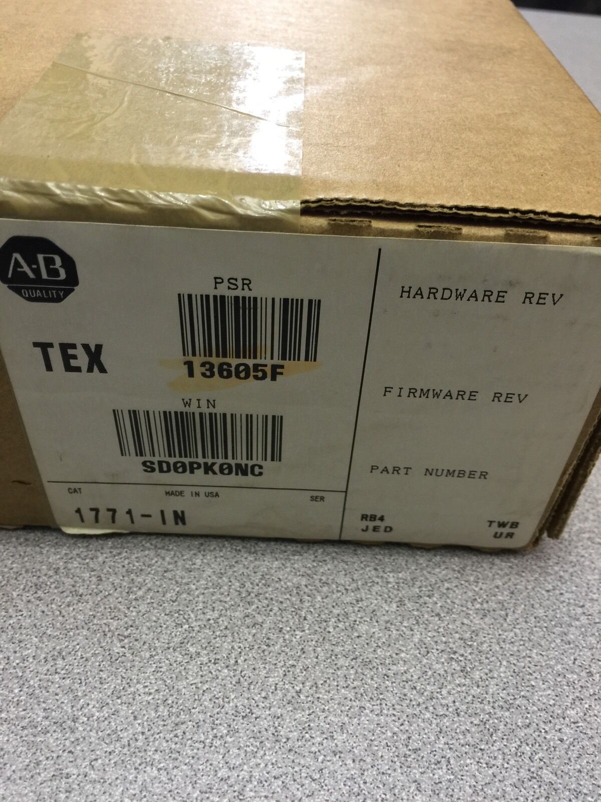 NEW FACTORY SEALED 1771IN ALLEN-BRADLEY PLC-5 INPUT MODULE 1771-IN