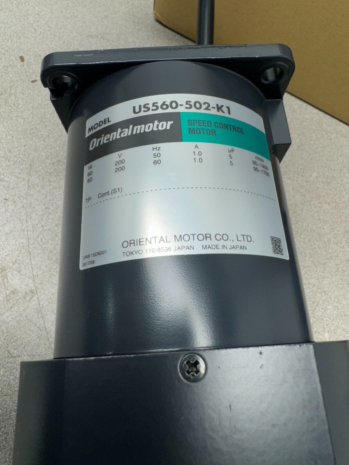 NEW ORIENTALMOTOR SPEED CONTROL MOTOR US560-502-K1