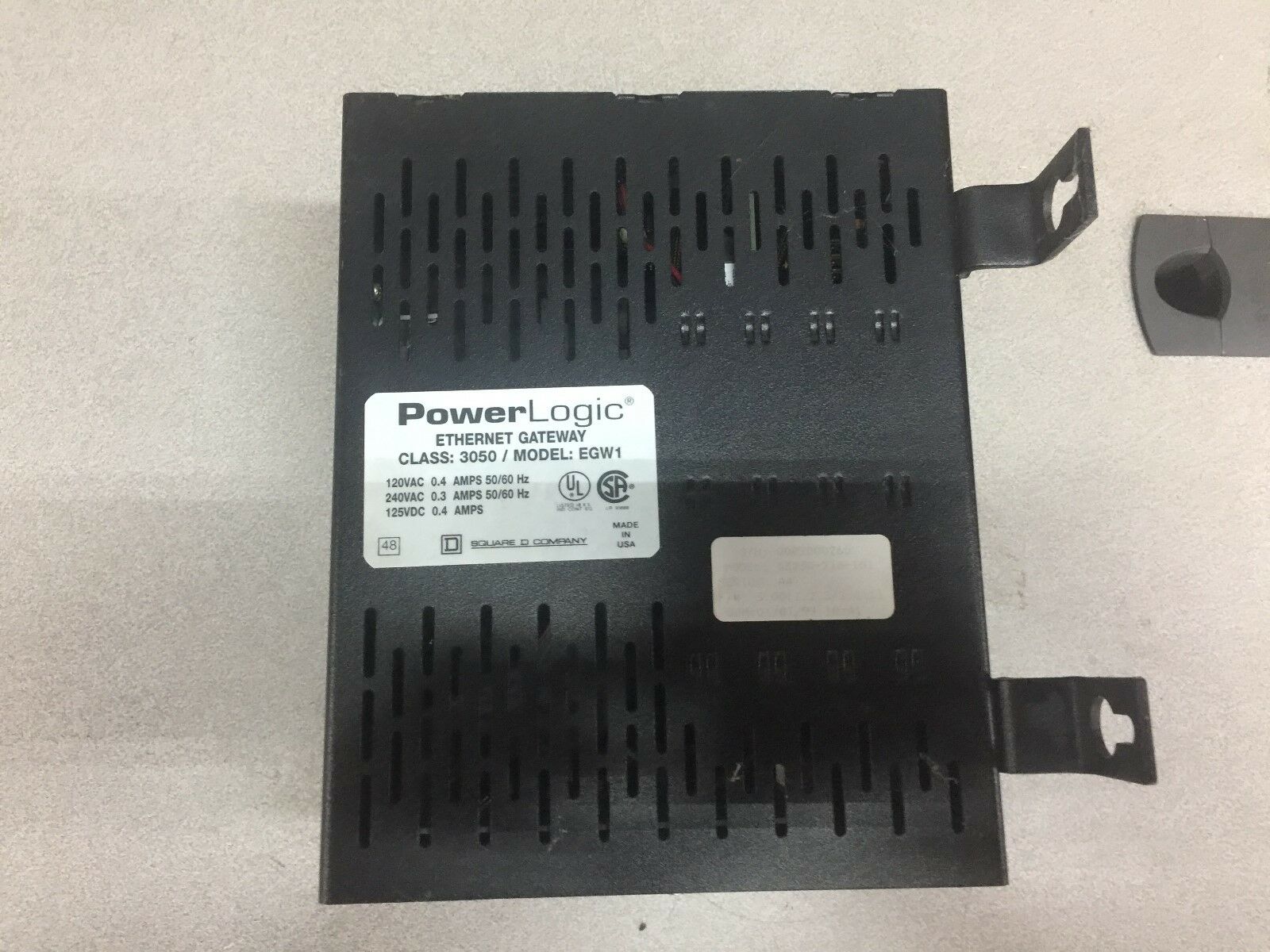 USED SQUARE D POWER LOGIC ETHERNET GATEWAY CLASS 3050 MODEL EGW1