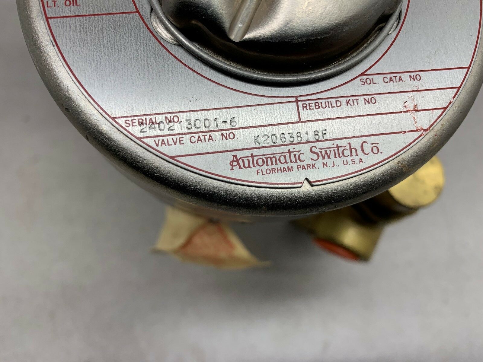 NEW ASCO RED HAT NUCLEAR SERIES 125VDC SOLENOID VALVE 3/8" PIPE SIZE K2063816F