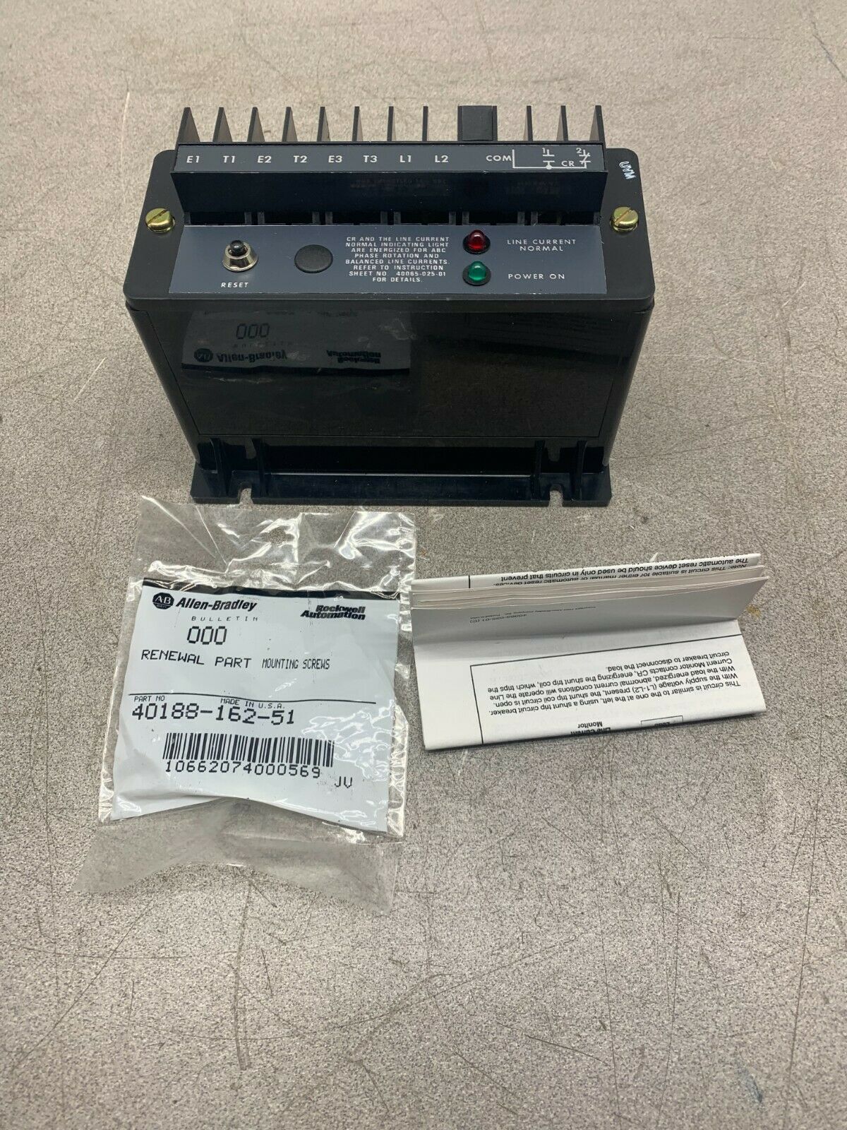 NEW NO BOX ALLEN-BRADLEY 813S-C0BM LINE CURRENT MONITOR 813S-COBM SERIES A