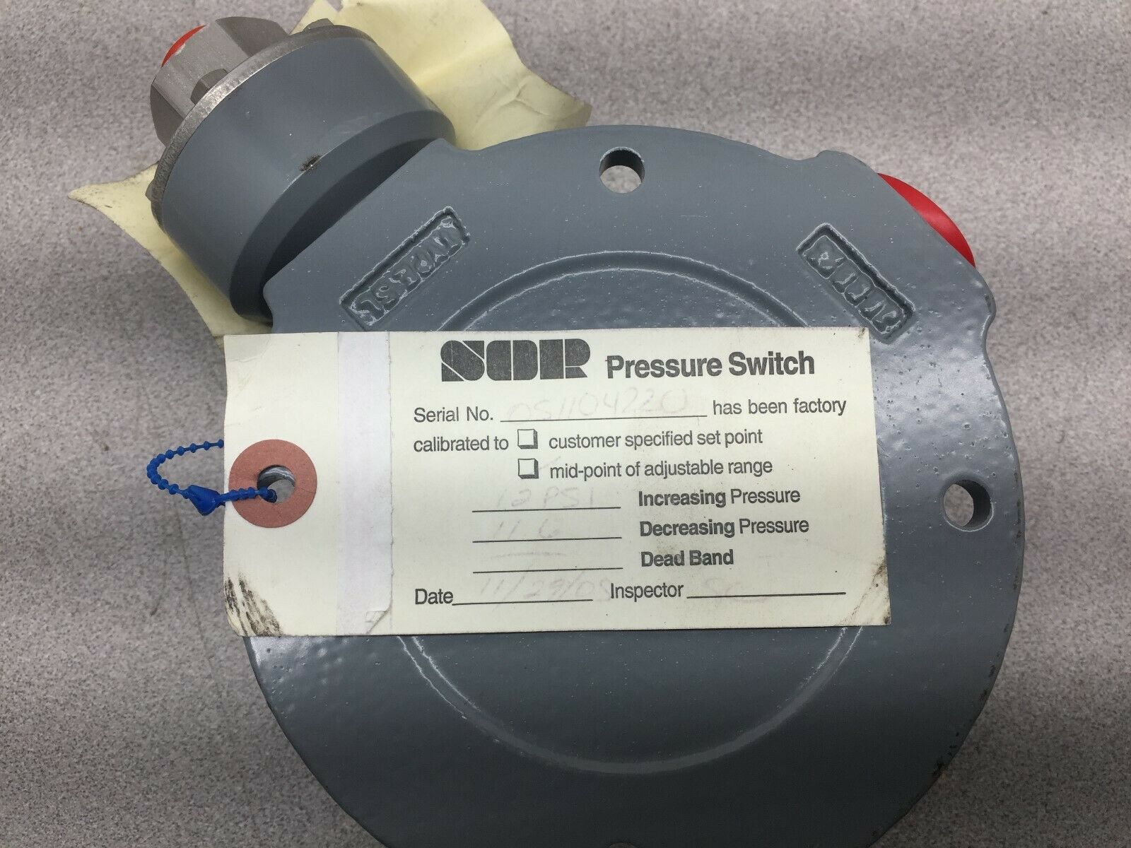 NEW NO BOX SOR 2-25 PSI PRESSURE SWITCH 4L-K4-S1-C1A-TT