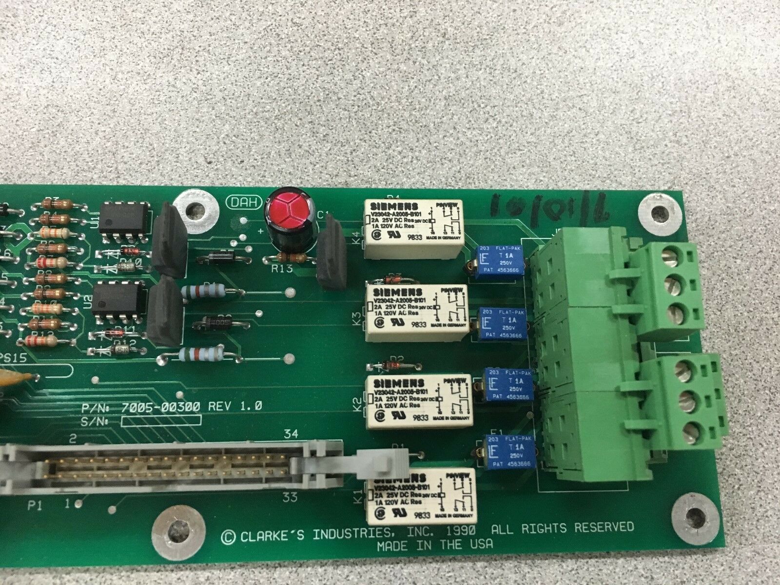 NEW NO BOX CLARKE'S INDUSTRIES CIRCUIT BOARD 7005-00300 REV 1.0