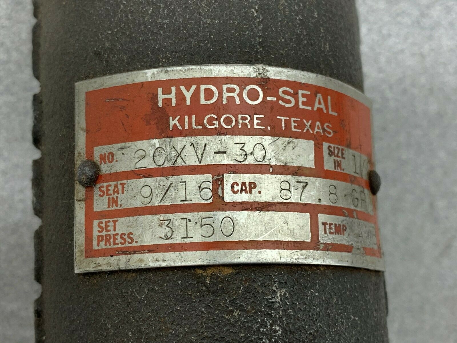 NEW NO BOX HYDRO-SEAL 9/16" SEAT RELIEF VALVE 2CXV-30