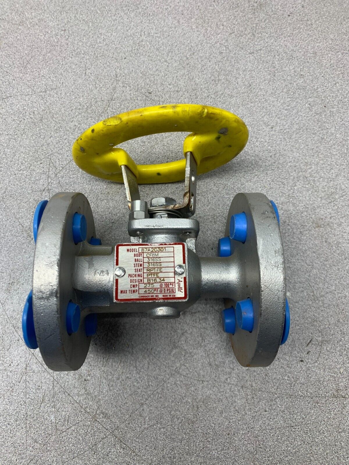 NEW NO BOX APOLLO 1/2" STAINLESS FLANGED BALL VALVE 87A20301 BODY CF8M