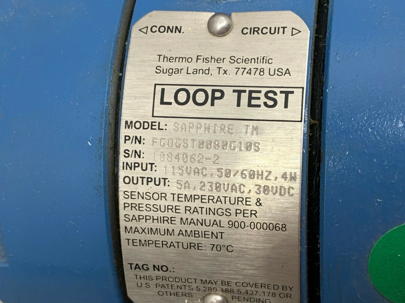 NEW NO BOX THERMO FISHER SAPPHIRE TM LEVEL SWITCH FGOGST0080G10S