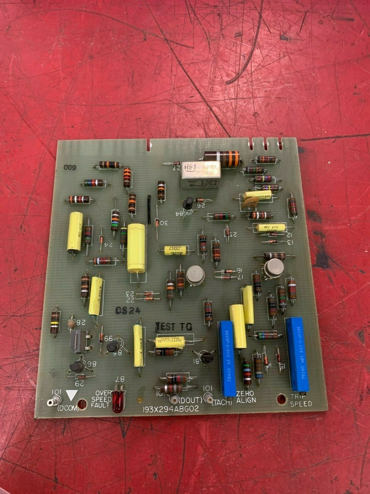 USED GENERAL ELECTRIC TACH MONITOR CIRCUIT BOARD 193X294ABG02