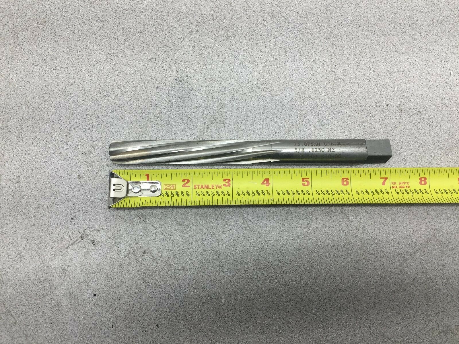 NEW NO BOX L&I 5/8 .6250 M2 15.875 MM HAND REAMER 503 K10-00