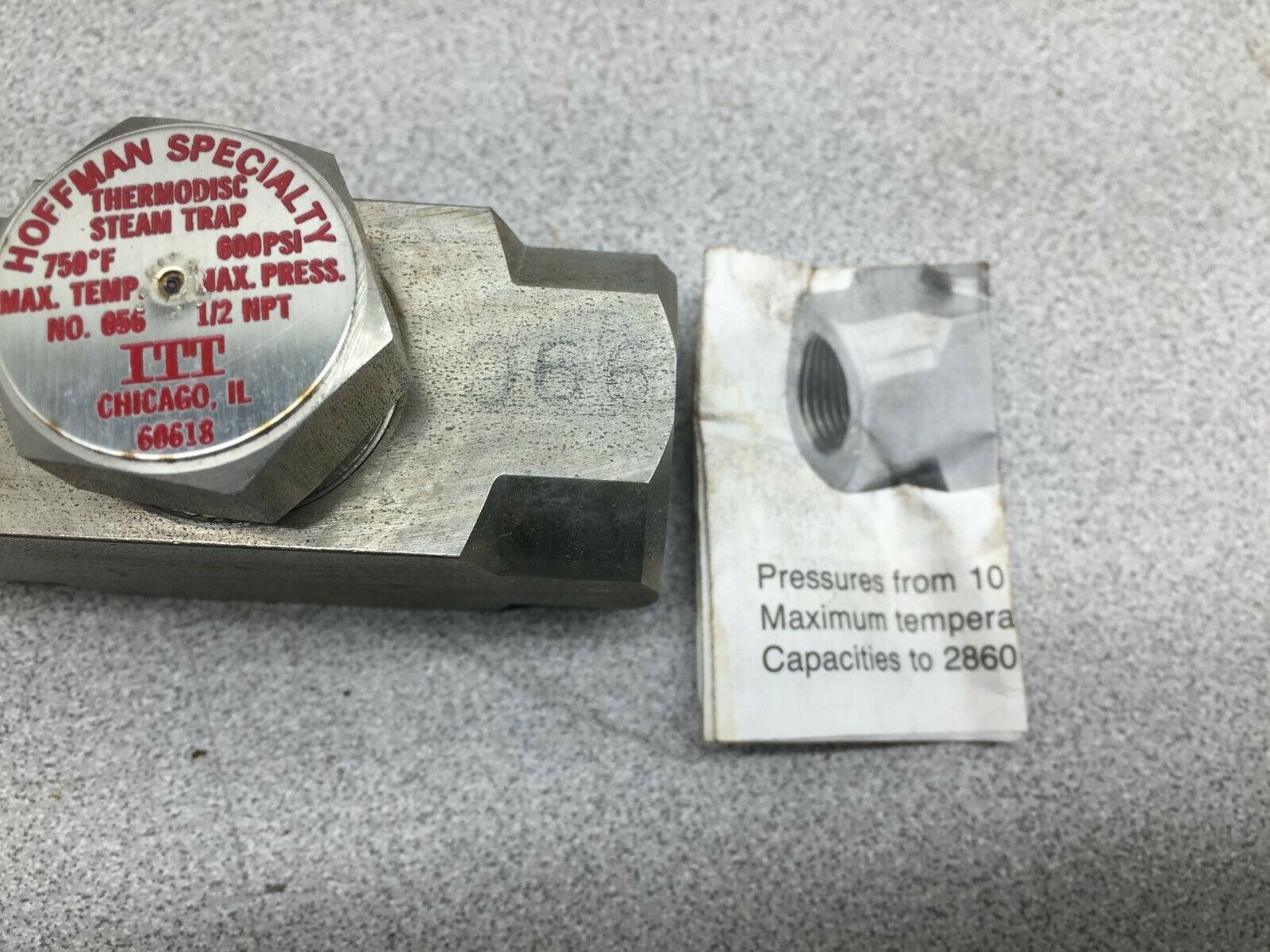 NEW IN BOX ITT HOFFMAN 1/2 THEMODISC STEAM TRAP NO. 656