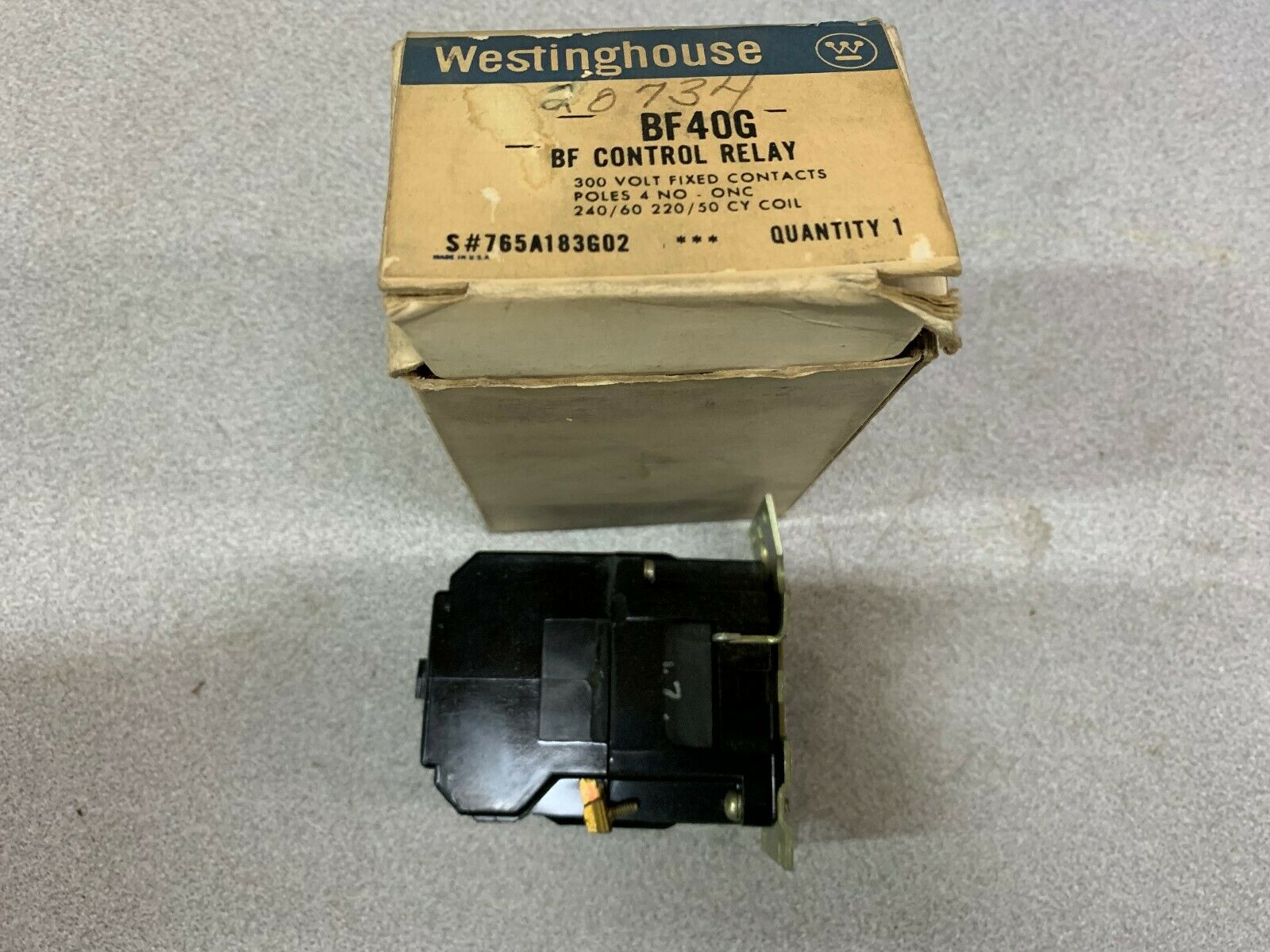 NEW IN BOX WESTINGHOUSE RELAY BF40G