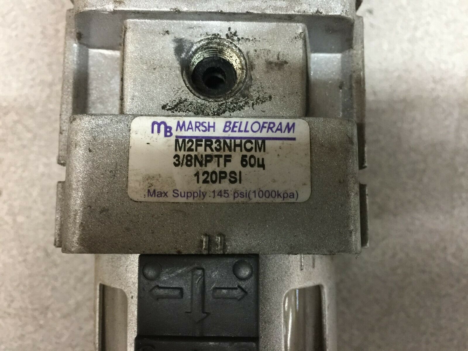USED MARSH BELLOWS 3/8"NPTF 120PSI FILTER REGULATOR M2FR3NHCM