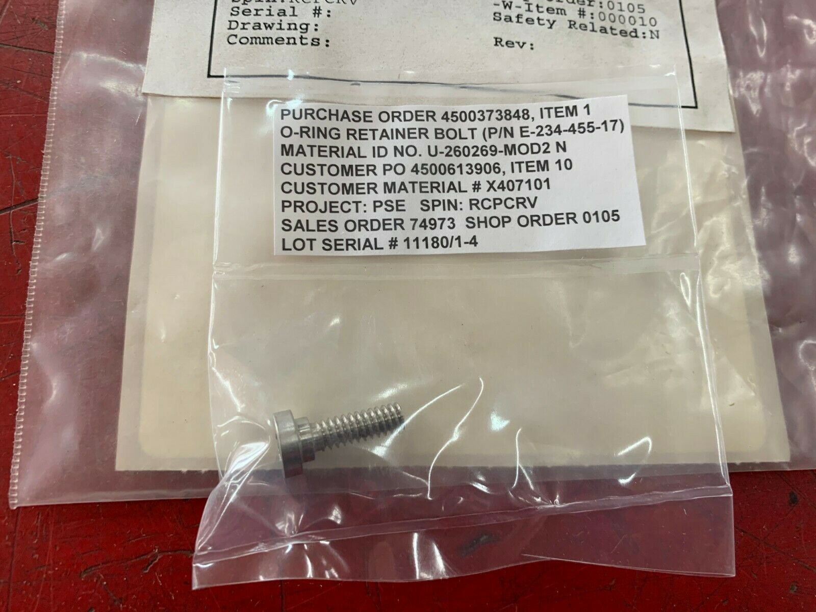 LOT OF 4 NEW NO BOX WESTINGHOUSE RETAINER BOLT U-260269-M0D2