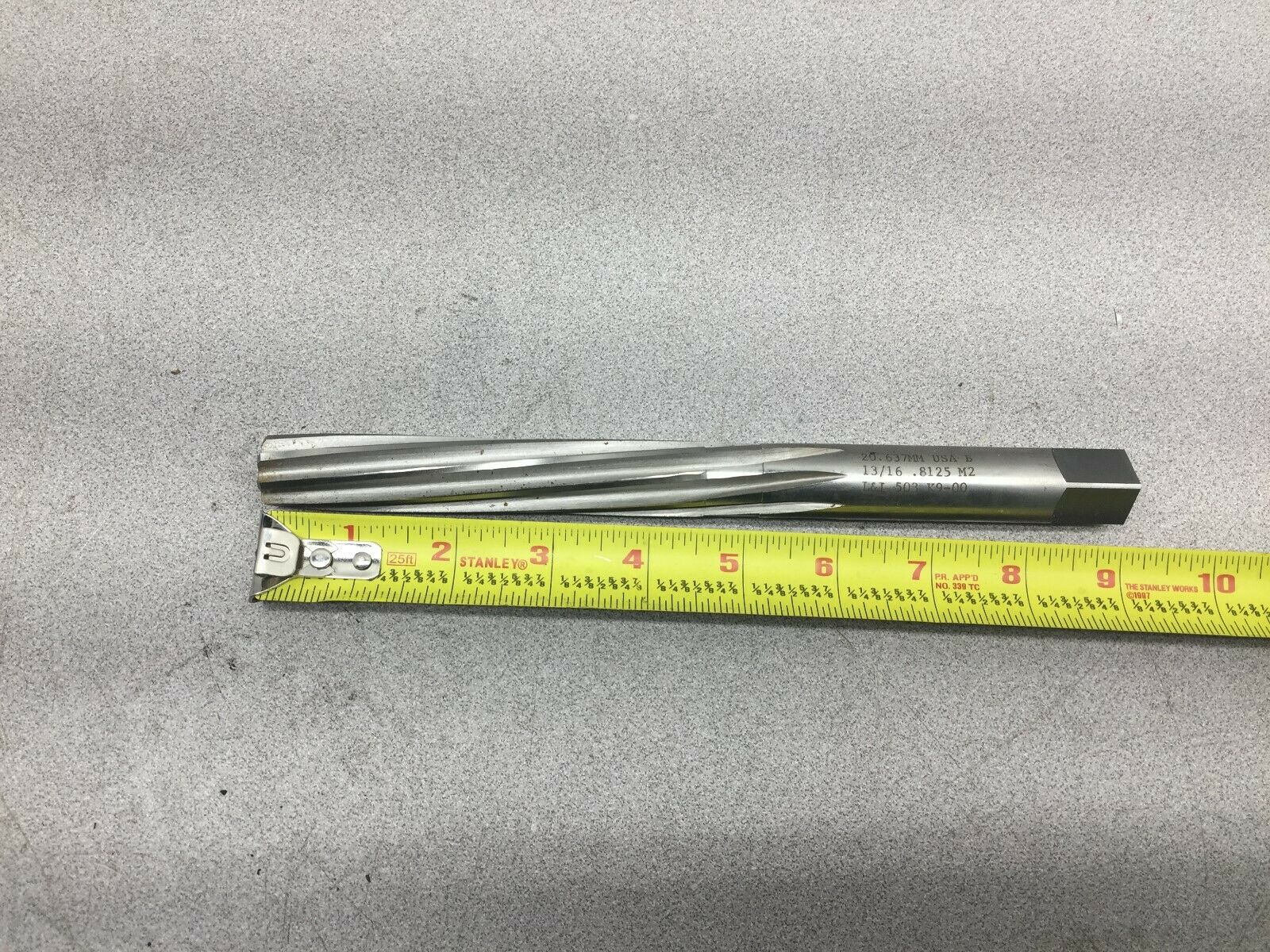 NEW NO BOX L&I 13/16 .8125 M2 20.637MM HAND REAMER 503 K9-00