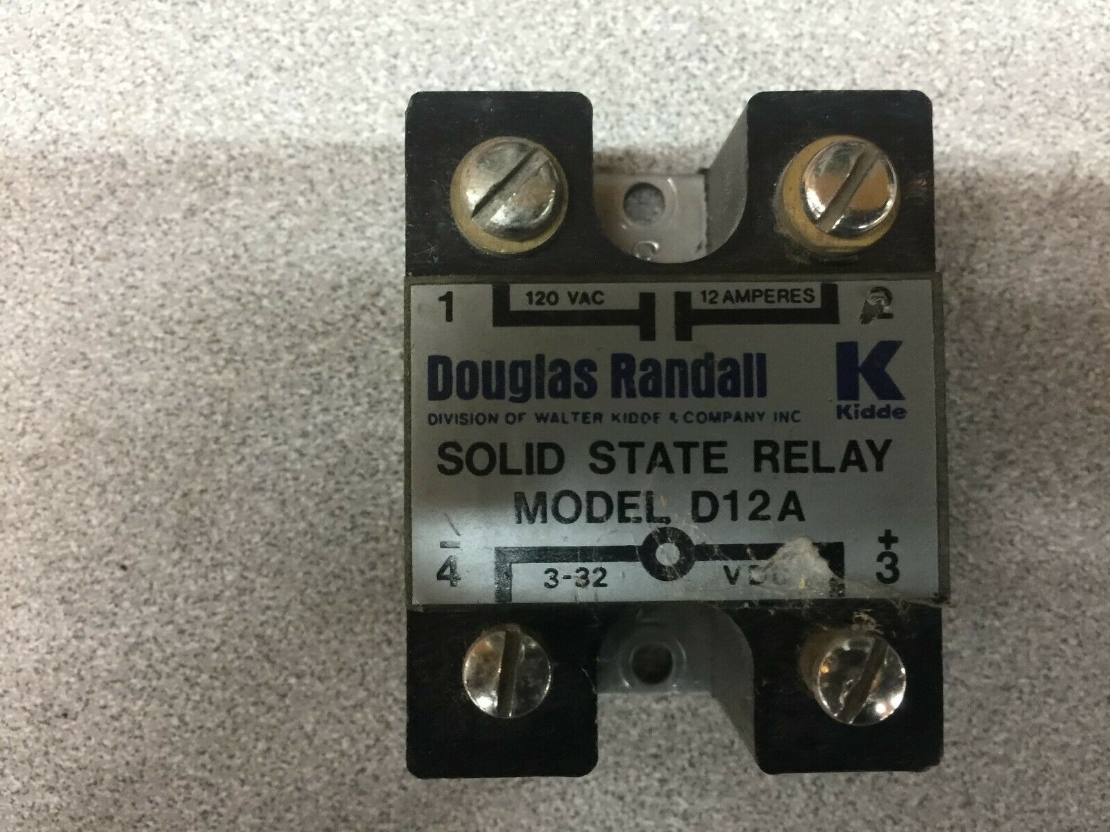 NEW NO BOX (LOT OF 4)DOUGLAS RANDALL SOLID STATE RELAY 120VAC 12 AMPS 3-32VDC CO
