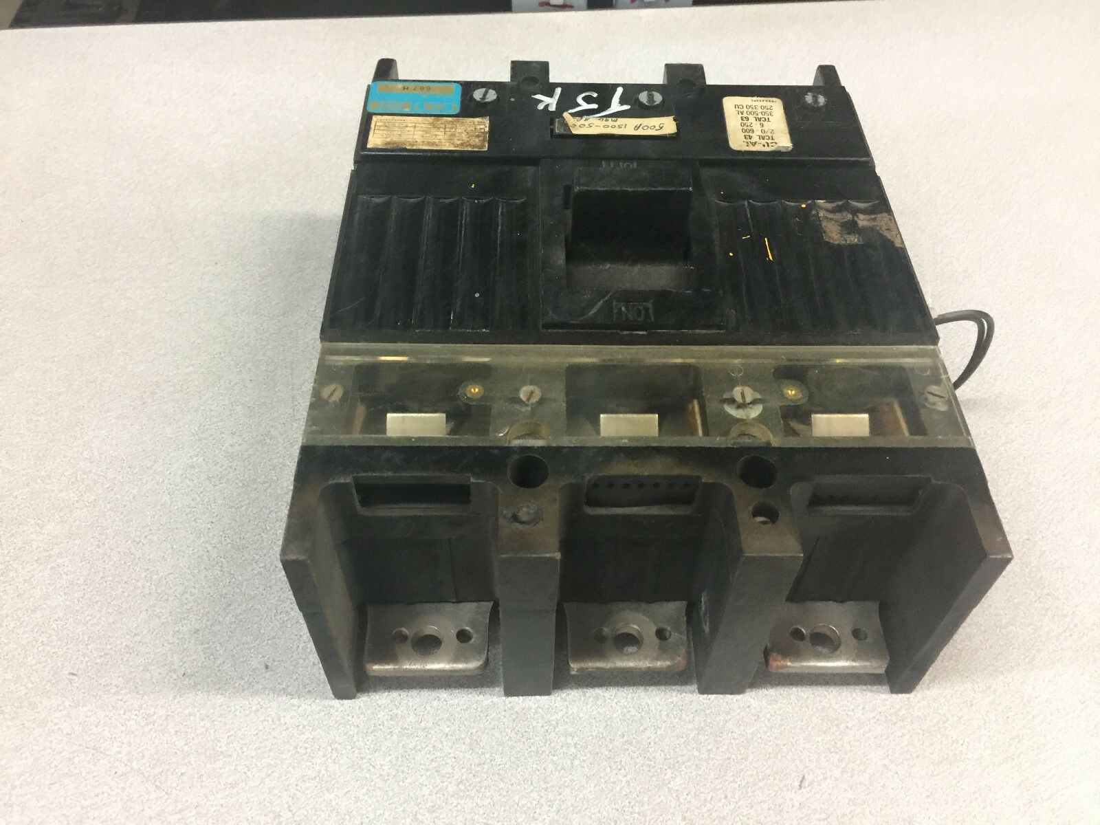 USED GE 500AMP 1500-5000TRIP 3POLE CIRCUIT BREAKER TJK3600