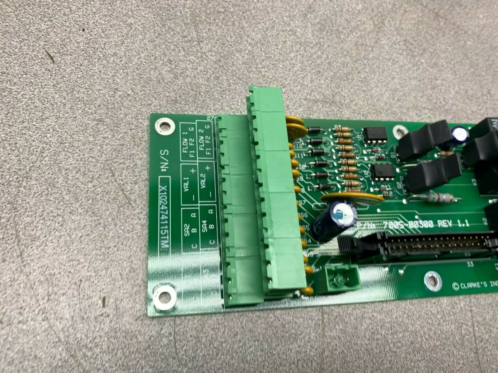 NEW NO BOX CLARKE'S INDUSTRIES CIRCUIT BOARD 7005-00300 REV.1.1