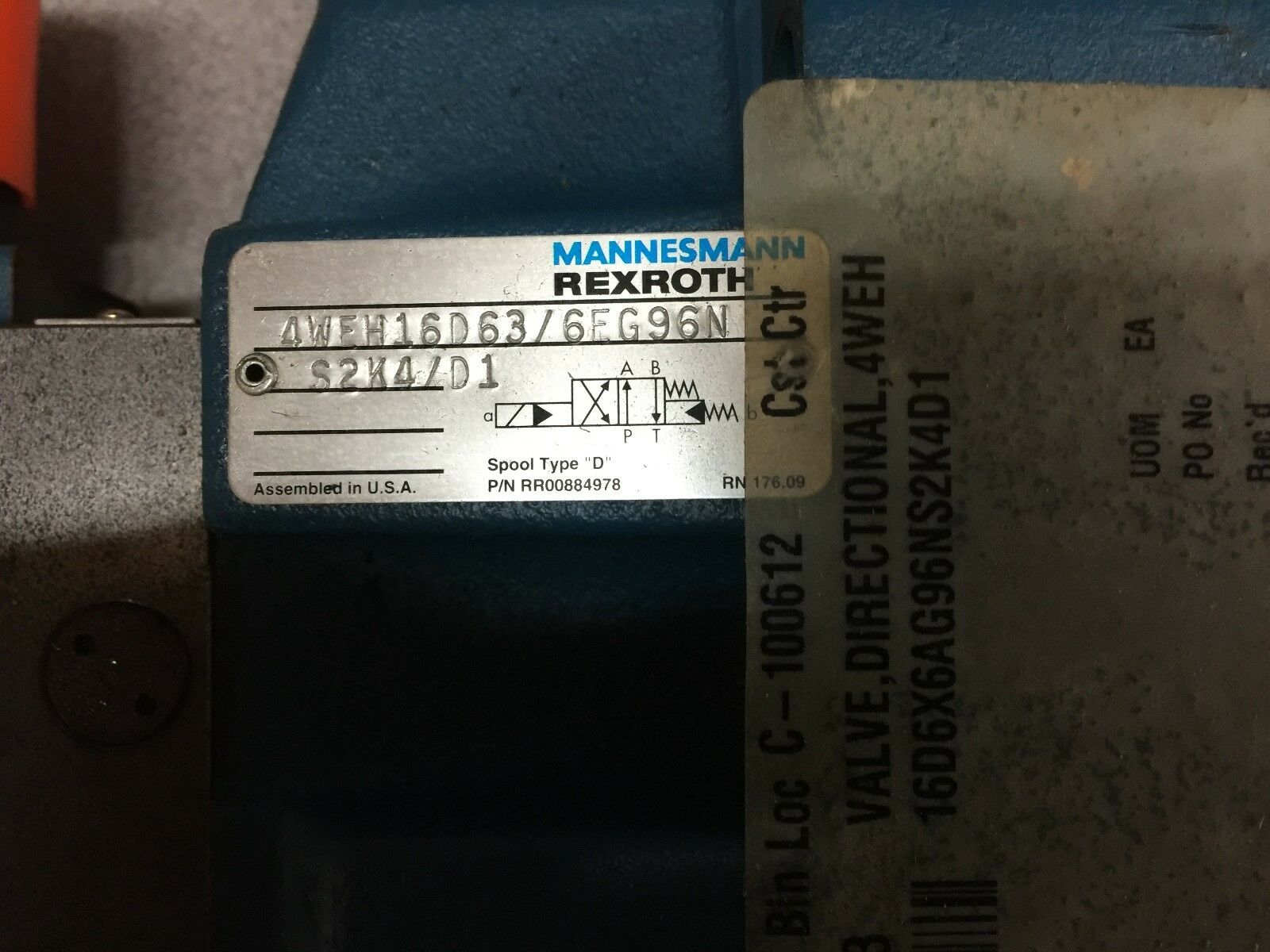 NEW NO BOX REXROTH HYD SOL VALVE 4WE6D60/EG96NK4 / Z2FS6-2-42/1QV / 4WEH16D63/6E