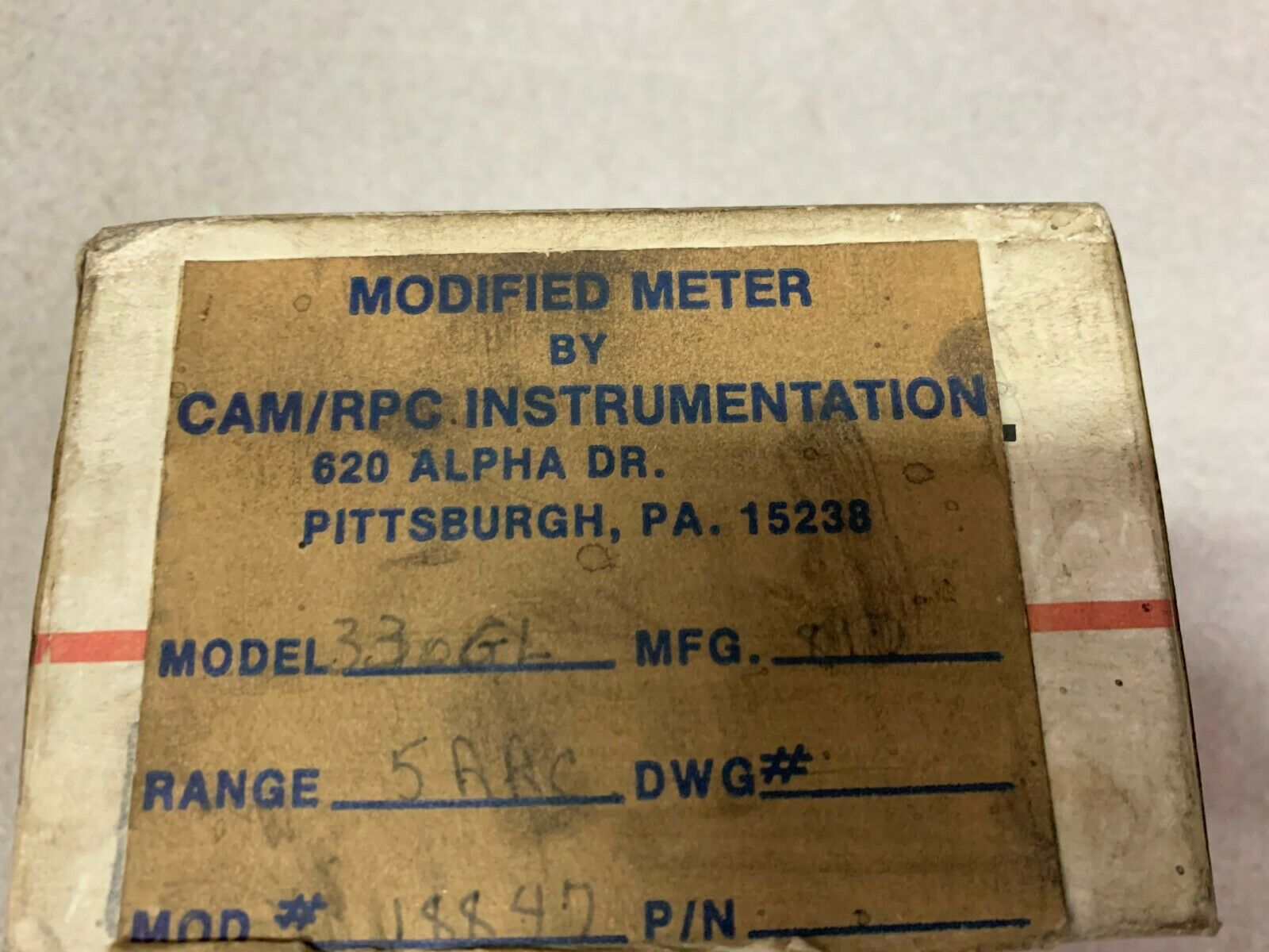 NEW IN BOX TRIPLETT 0-50 ACA METER 330-GL