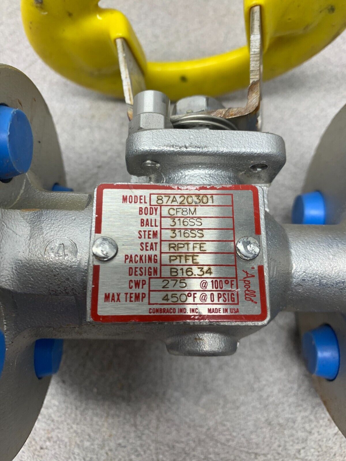 NEW NO BOX APOLLO 1/2" STAINLESS FLANGED BALL VALVE 87A20301 BODY CF8M