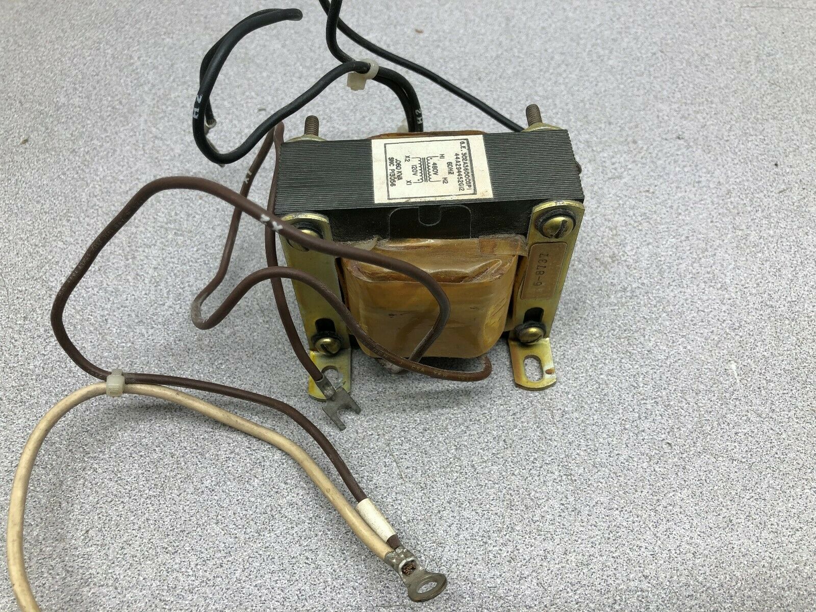 USED GE .060 KVA 480 VAC PRI 120 VAC SEC TRANSFORMER 44A294452G12