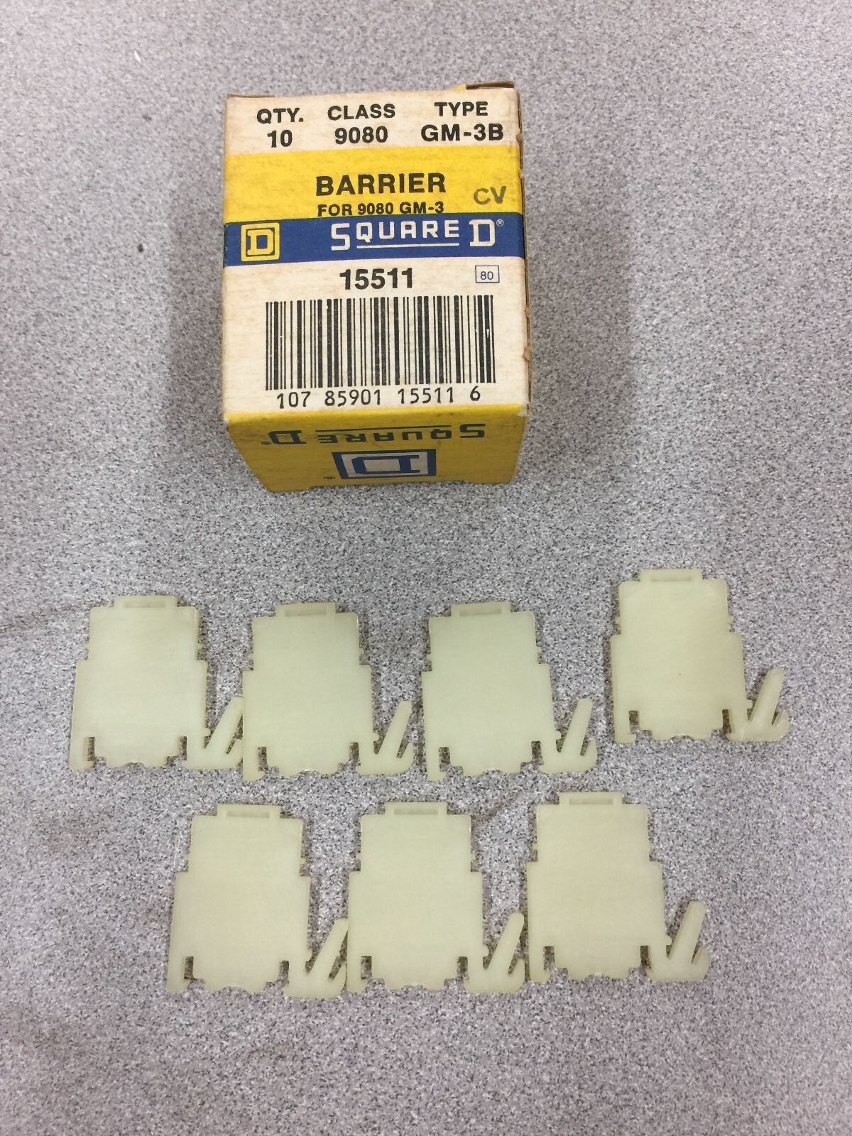 NEW IN BOX SQUARE D TERMINAL BLOCK END BARRIERS 9080 GM-3B QTY.10