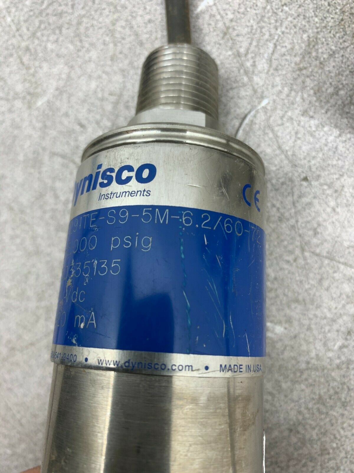 USED DYNISCO INSTRUMENTS PT291TE-S9-5M-6.2/60-72