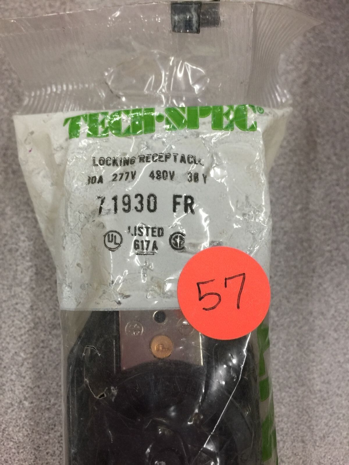 NEW IN PACKAGE TECH SPEC LOCKING RECEPTACLE 71930 FR